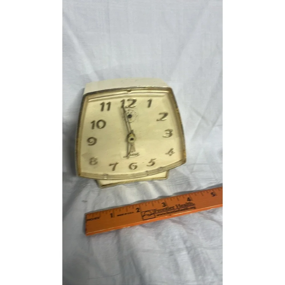 Apollo Mark II Alarm Clock Wind Up Robertshaw Lux Time Cream MCM
